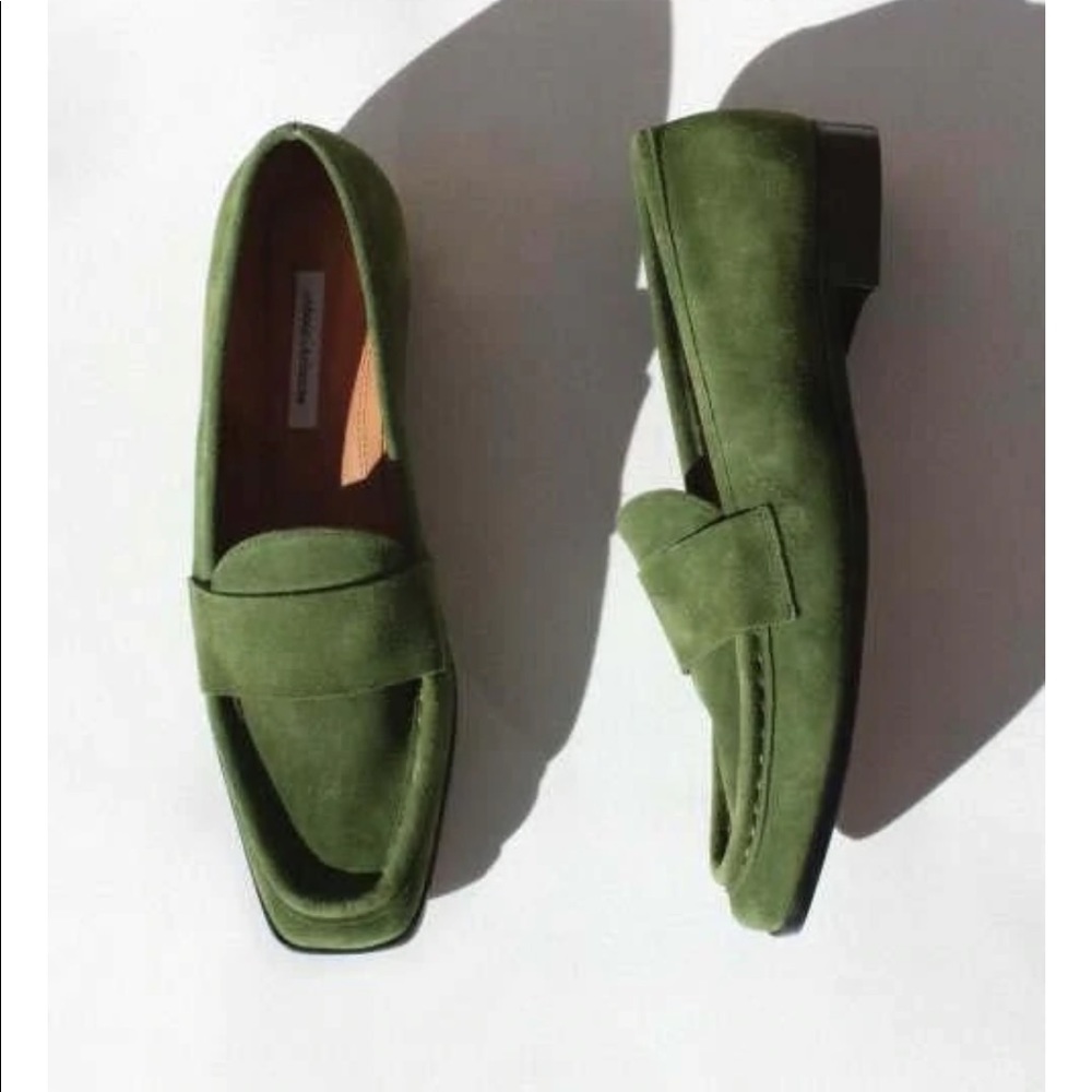 About Arianne Dali Loafer Flat in Basil Green
